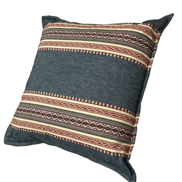 Ralph Lauren Alyssa Multicolor Striped Throw Pillow MSRP $255 20x20 Cotton/Linen - Picture 9 of 16